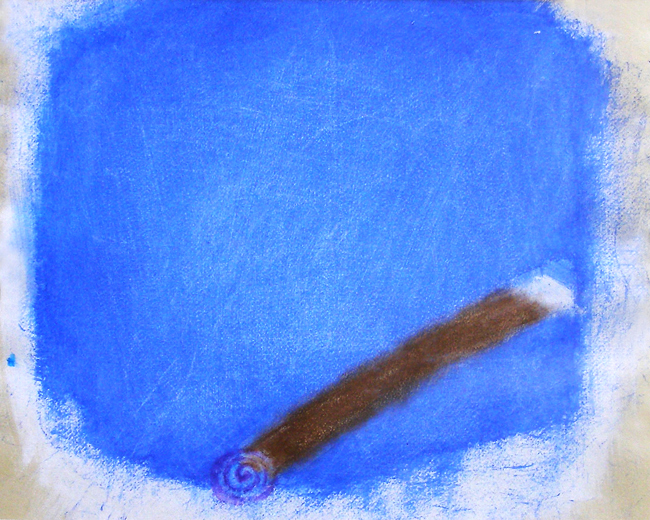 Oblak z modrého pole - studie